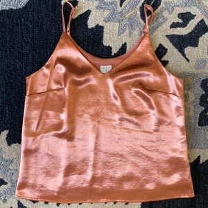 A New Day Copper Metallic Tank Top
